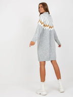 Abito in maglia con motivo geometrico - 170358