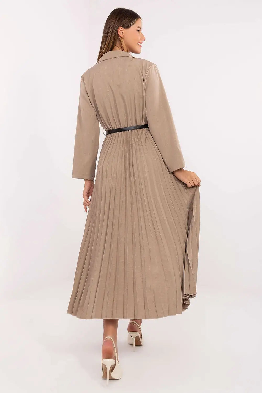 Abito lungo elegante con linea svasata - 217002