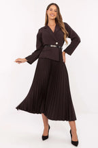 Abito lungo elegante con linea svasata - 217002