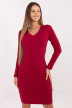 Rosso / S/M Abito a matita in cotone elasticizzato - 221251