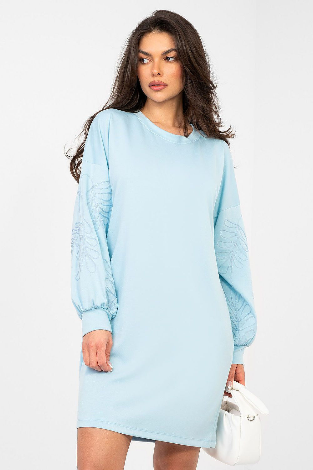Azzurro / S/M Abito/maxi felpa mini in viscosa