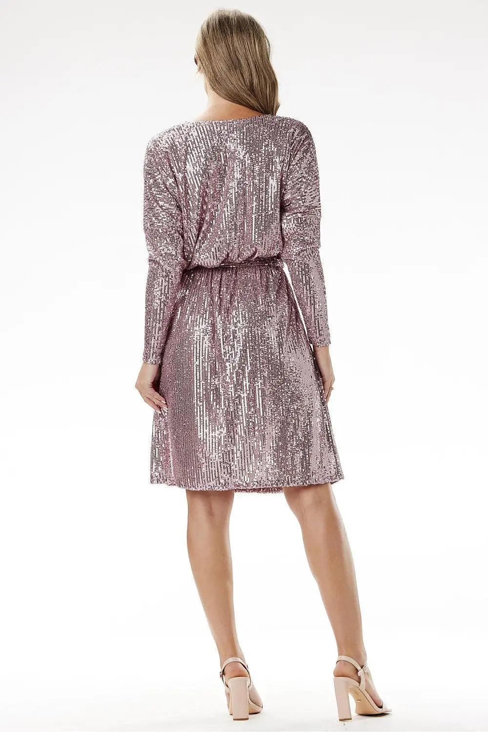 Abito a con paillettes e V - 204283