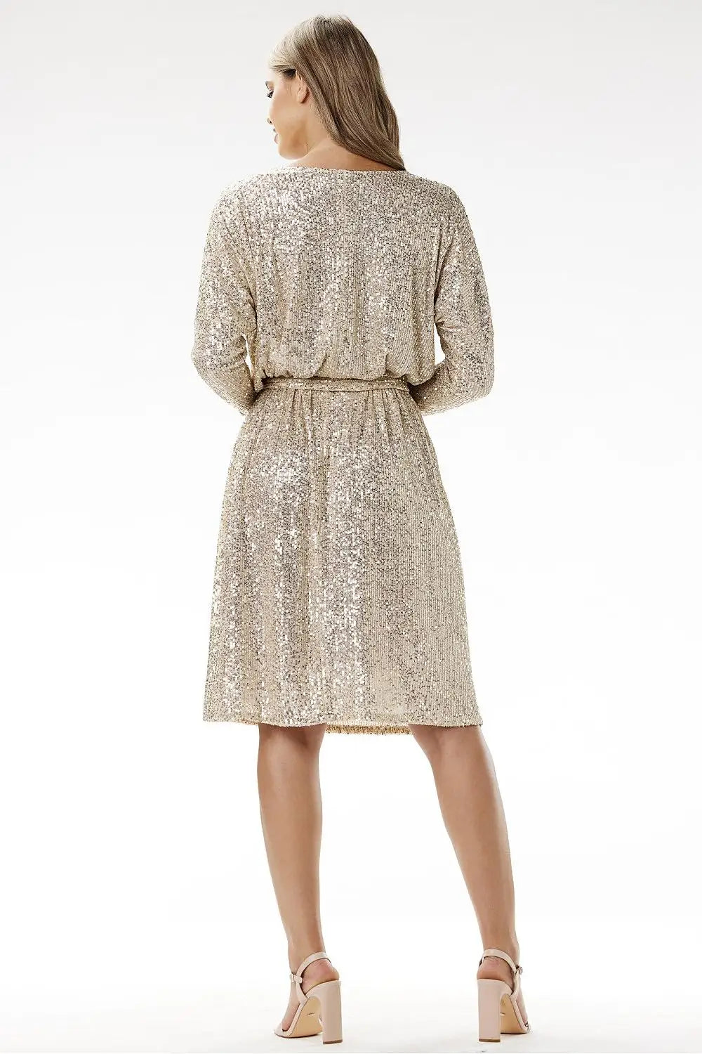 Abito a con paillettes e V - 204283