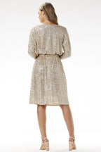 Abito a con paillettes e V - 204283