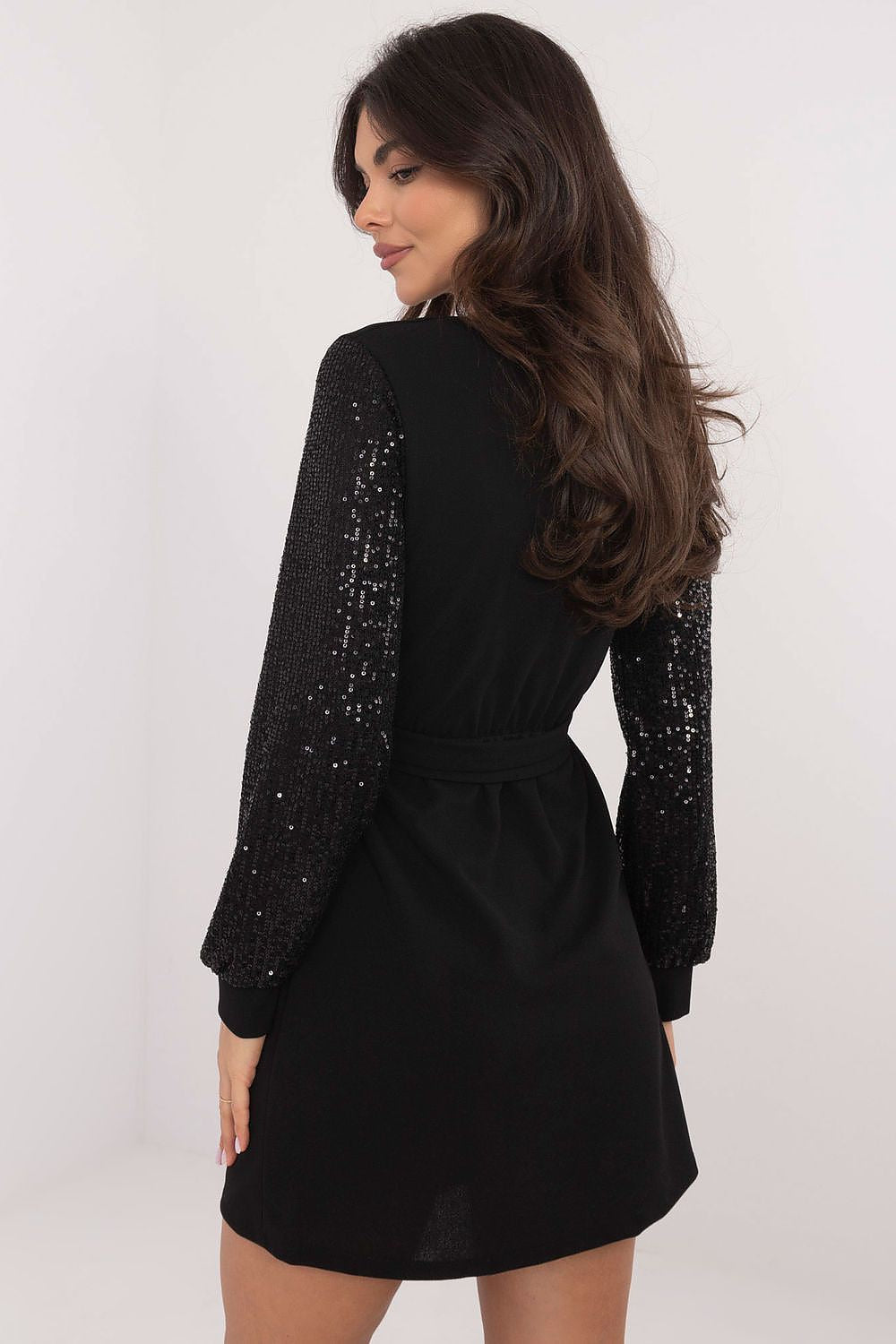 Abito con scollo a blusa aderente - 203161