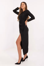 Abito da sera midi con taglio a busta - 217007