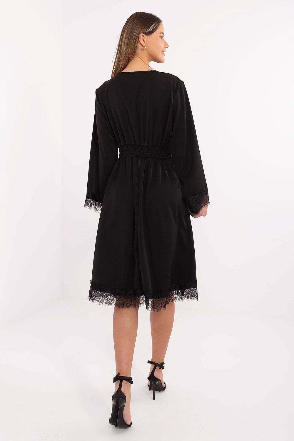 Abito svasato con lunghezza midi e scollo a camicia - 220302