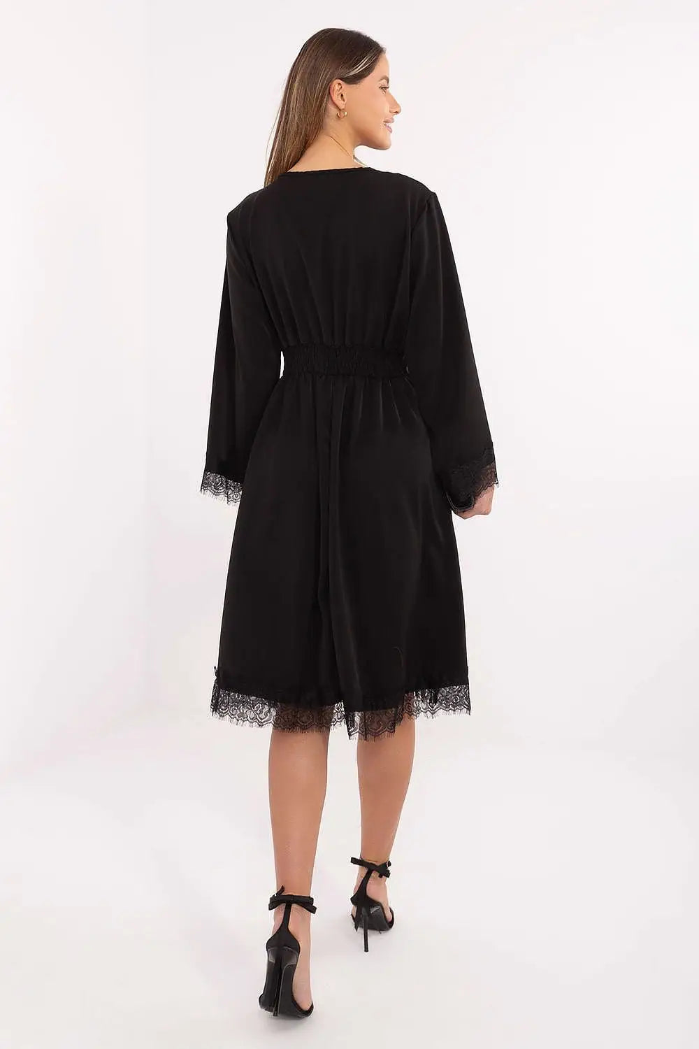 Abito svasato con lunghezza midi e scollo a camicia - 220302