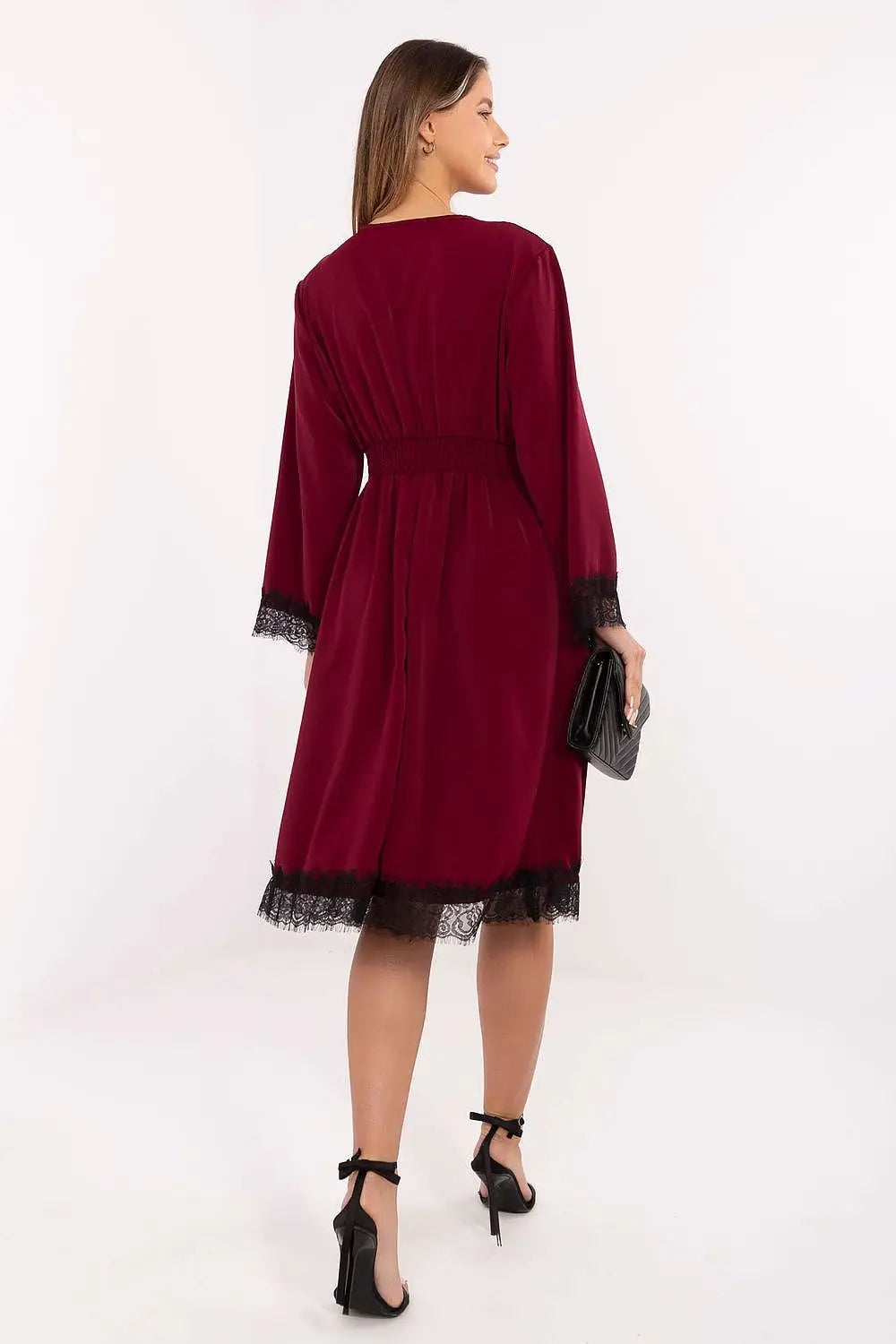 Abito svasato con lunghezza midi e scollo a camicia - 220302