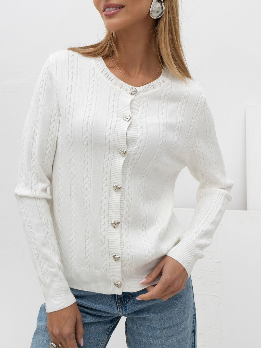 Alissa - Cardigan Elegante da Donna in Viscosa con Bottoni
