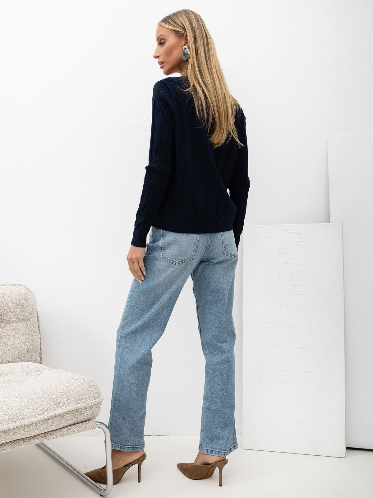 Alissa - Cardigan Elegante da Donna in Viscosa con Bottoni