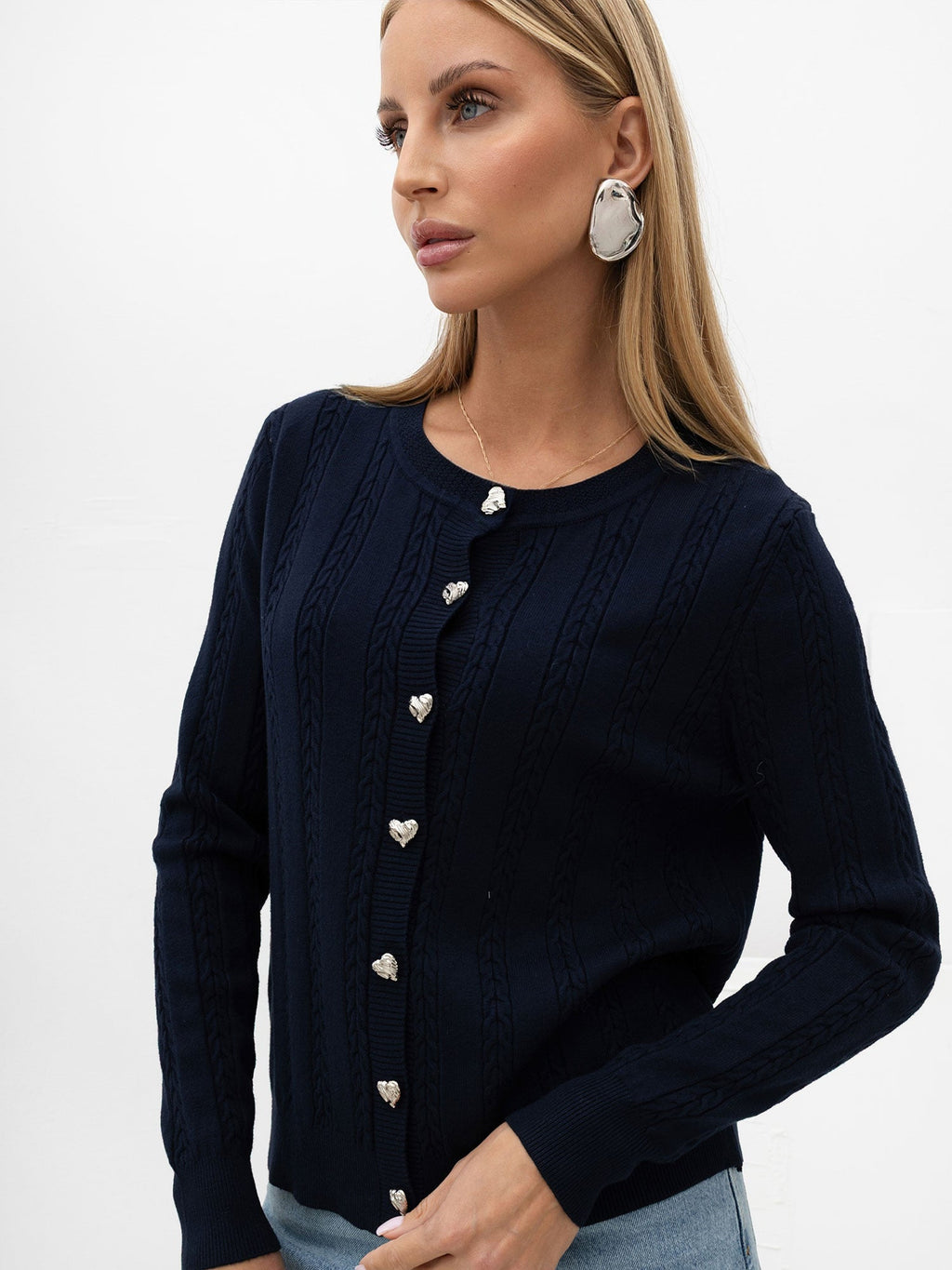 Alissa - Cardigan Elegante da Donna in Viscosa con Bottoni