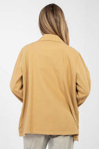 Blazer casual in cotone denim con ricami floreali - LILY