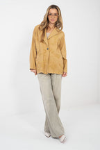Marrone / Universale Blazer casual in cotone denim