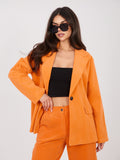 ONE SIZE / Arancione Blazer Casual in Velluto a Coste