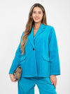 ONE SIZE / Azzurro Blazer Casual in Velluto a Coste