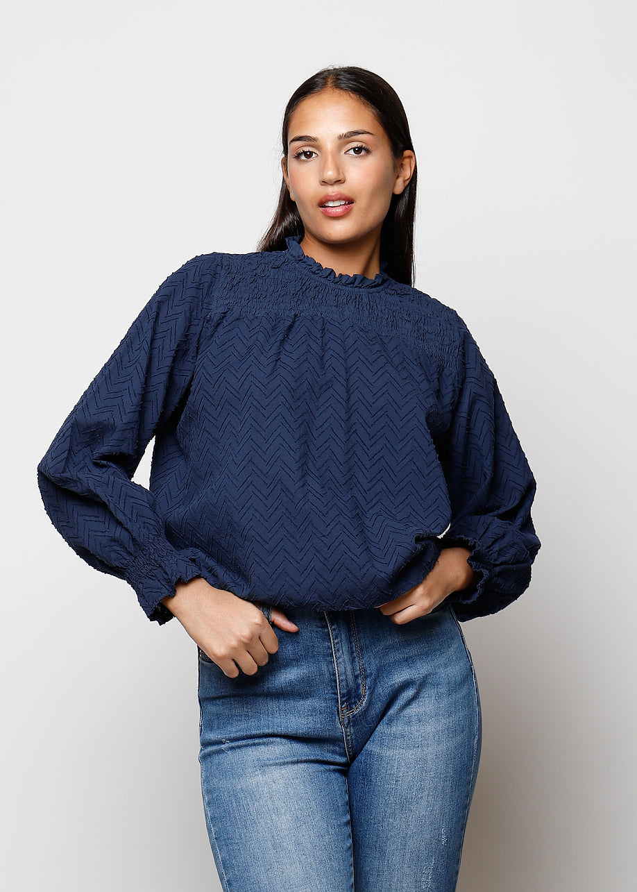 Blu navy / Taglia unica Blusa in 100% cotone - 0030982