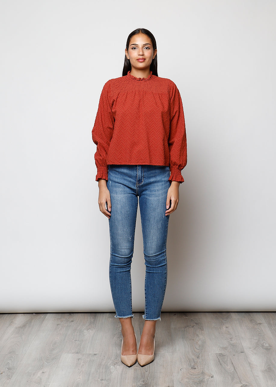 Mattone / Taglia unica Blusa in 100% cotone - 0030982