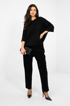 Blusa basic in viscosa dal taglio morbido - 224645