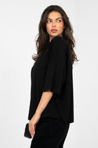 Blusa basic in viscosa dal taglio morbido - 224645