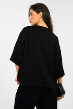 Blusa basic in viscosa dal taglio morbido - 224645