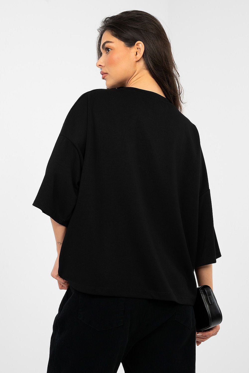 Blusa basic in viscosa dal taglio morbido - 224645