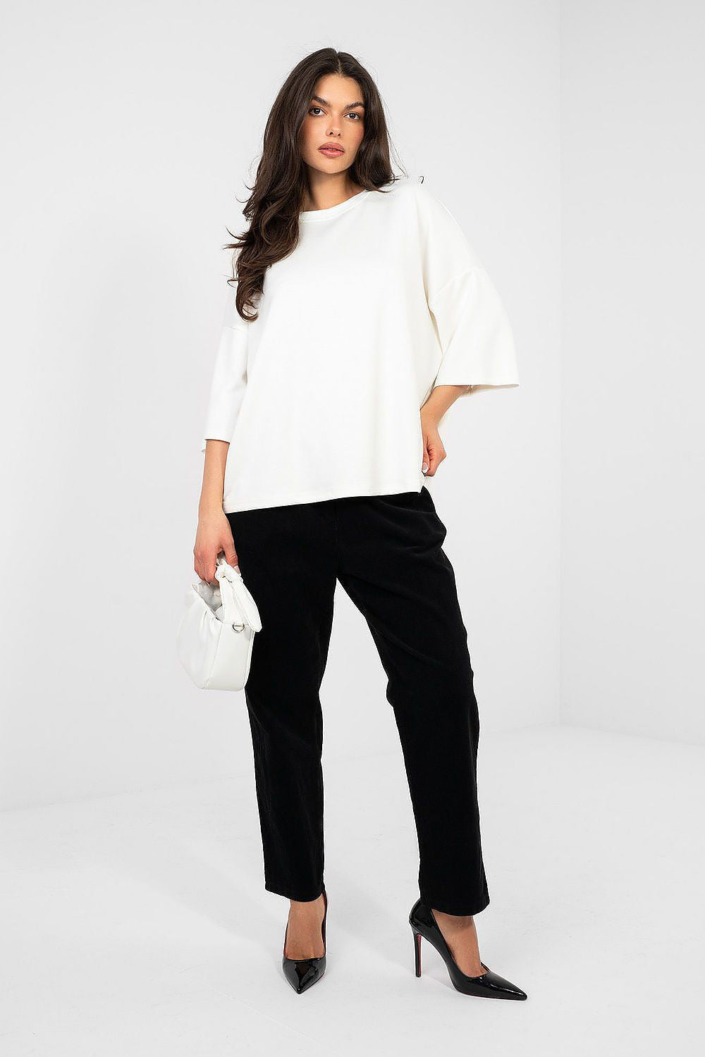 Blusa basic in viscosa dal taglio morbido - 224645
