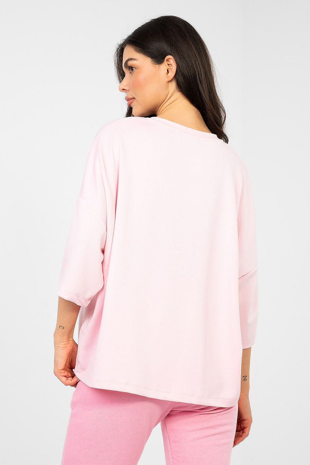 Blusa basic in viscosa dal taglio morbido - 224645