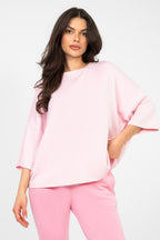 Rosa / S/M Blusa basic in viscosa dal taglio morbido