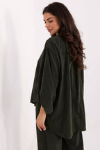 Blusa con bottoni in velluto - VENEZIA - 220272