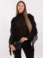 Blusa colletto dolcevita e ruches - 221414