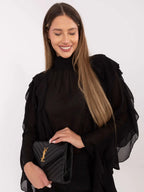 Blusa colletto dolcevita e ruches - 221414