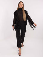 Nero / Universale Blusa colletto dolcevita e ruches - 221414