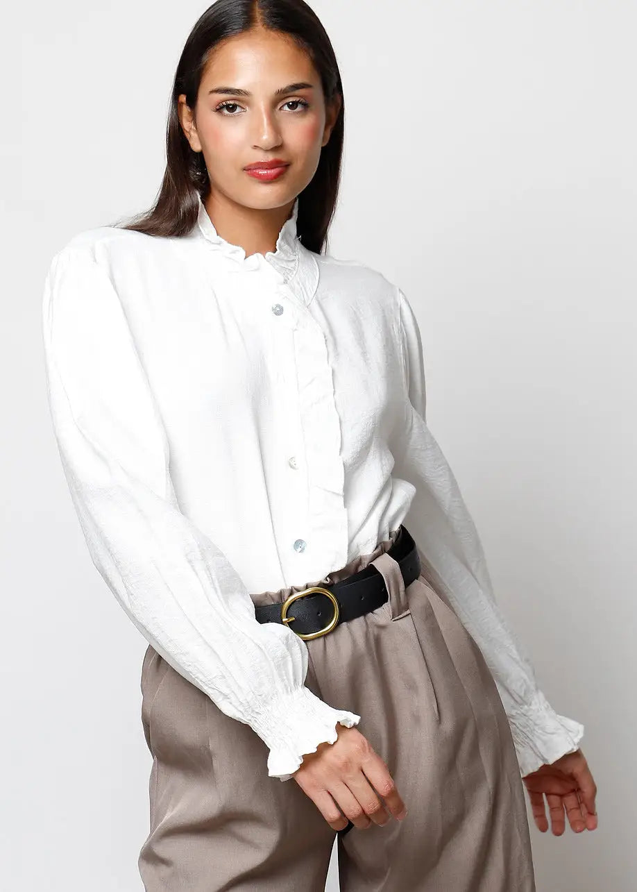 Blusa con bottoni in viscosa - 0025598