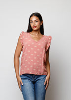 Blusa stampata in viscosa - C5311