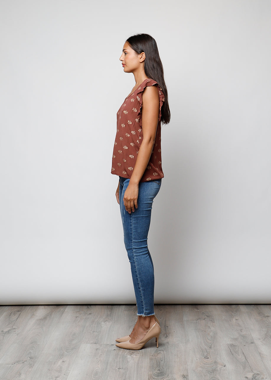Blusa stampata in viscosa - C5311