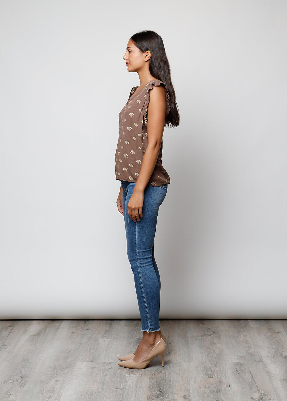 Blusa stampata in viscosa - C5311