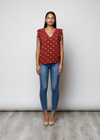 Blusa stampata in viscosa - C5311