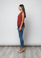 Blusa stampata in viscosa - C5311