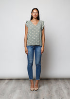 Blusa stampata in viscosa - C5311