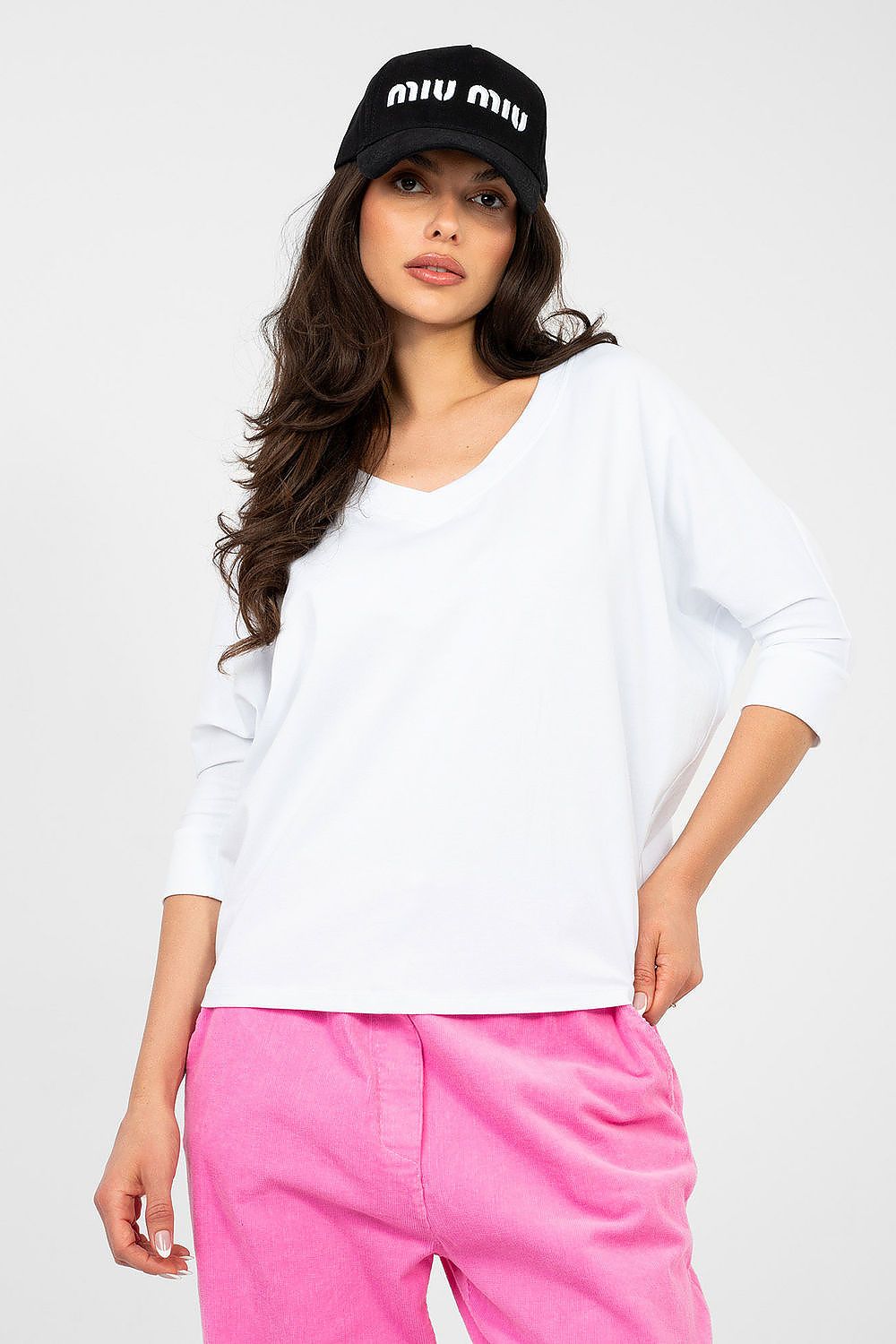 Blusa in cotone elasticizzato - ROBERTA - 224755