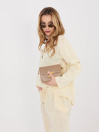 Blusa in Cotone con Scollo a V e Bottone Decorativo (Stella)