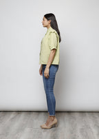 Blusa aperta con bottoni in 100% cotone