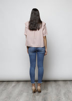 Blusa aperta con bottoni in 100% cotone