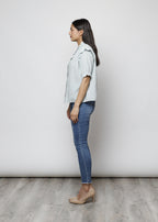 Blusa aperta con bottoni in 100% cotone
