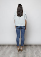 Blusa aperta con bottoni in 100% cotone