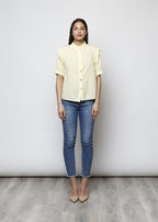 Blusa aperta con bottoni in 100% cotone