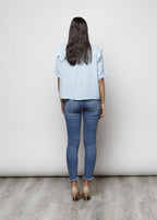Blusa aperta con bottoni in 100% cotone