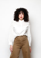 Camicia in cotone traforata