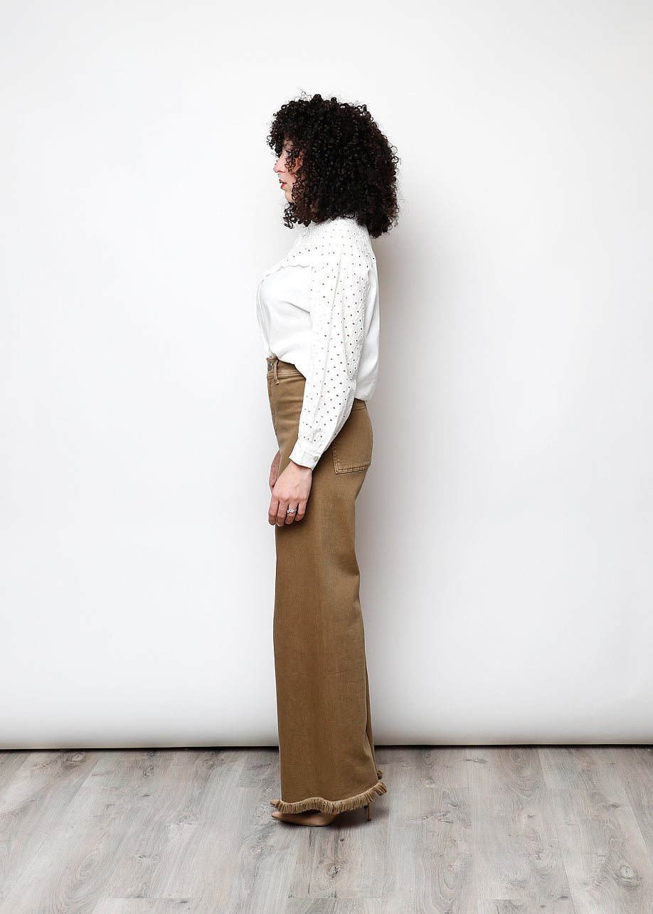 Camicia in cotone traforata